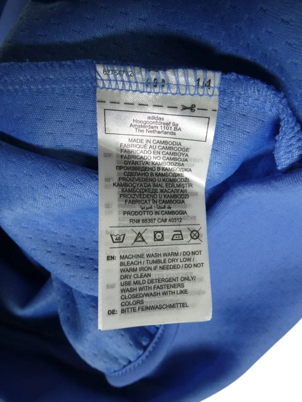 Adidas Men’s Blue Fusion Hoodie Jacket JW4717 Size M | Full Zip‎ Athletic Hoodie